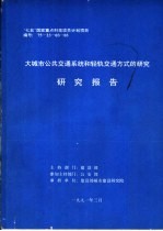 大城市公共交通系统和轻轨交通方式的研究 研究报告