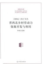 光明社科文库 20世纪三四十年代晋西北乡村劳动力资源开发与利用