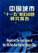 中国城市“十一五”核心问题研究报告 下