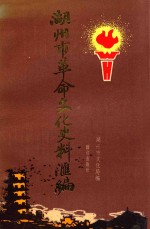 湖州市革命文化史料汇编 1919-1949