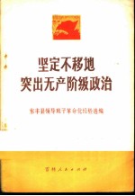 坚定不移地突出无产阶级政治 东丰县领导班子革命化经验选编