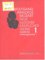 WOLFGANG AMADEUS MOZART NEUE AUSGABE SAMTLICHER WERKE 1