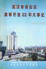 武汉市青山区改革开放22年大事记 1979-2000