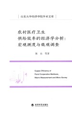 农村医疗卫生供给效率的经济学分析 宏观测试与微观调查
