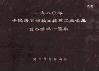 全民所有制独立核算工业企业基本情况一览表 1980年