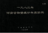 河南省物资统计年报资料 1982年
