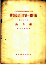 勘察设计工作统一价目表 第28册 热力网