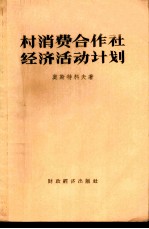 村消费合作社经济活动计划 收支预算