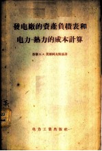 发电厂的资产负债表和电力 热力的成本计算