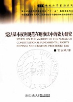 宪法基本权利规范在刑事法中的效力研究