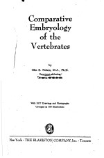 Comparative Embryology of the Vertebrates
