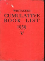 WHITAKER’S CUMULATIVE BOOK LIST 1959