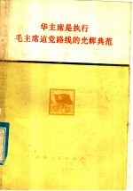 华主席是执行毛主席建党路线的光辉典范