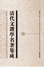清代文选学名著集成 18