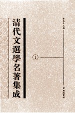 清代文选学名著集成 1