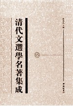 清代文选学名著集成 15