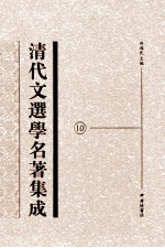 清代文选学名著集成 10
