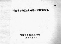河南省乡镇企业统计年报简要资料