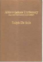 ABBREVIATIONS DICTIONARY EXPANDED INTERNATIONAL SIXTH EDITION