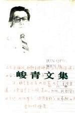 峻青文集 第6卷 文艺理论 回忆录