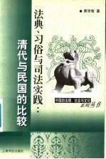 法典、习俗与司法实践 清代与民国的比较