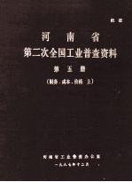 河南省第二次全国工业普查资料 第5册 财务、成本价格 上
