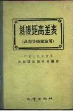 斜视距高差表 高程导线测量用