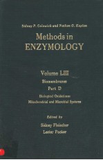 METHODS IN ENZYMOLOGY VOLUME LIII BIOMEMBRANES PART D:BIOLOGICAL OXIDATIONS MITOCHONDRIAL AND MIC