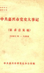 中共嘉兴市党史大事记 征求意见稿 1983.10-1990