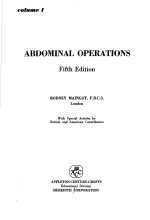 ABDOMINAL OPERATIONS VOLUME 1 FIFTH EDITION
