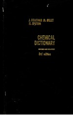 CHEMICAL DICTIONARY DICTIONNAIRE DE CHIMIE FACHWORTERBUCH FUR CHMEIE 3RD EDITION