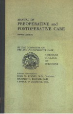 MANUAL OF PREOPERATIVE AND POSTOPERATIVE CARE SECOND EDITION