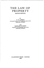 THE LAW OF PROPERTY SECOND SDITYION