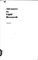ADVANCES IN LIPID RESEARCH VOLUM 8