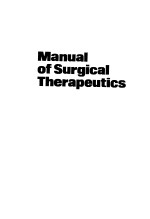 MANUAL OF SURGICAL THERAPEUTICS SECOND EDITION