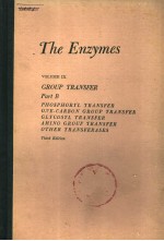 THE ENZYMES VOLUME Ⅸ GROUP TRANSFER PART B THIRD EDITION