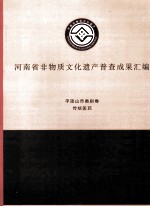 河南省非物质文化遗产普查成果汇编 平顶山市类别卷 传统医药 4