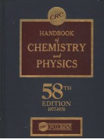 HANDBOOK OF CHEMISTRY AND PHYSICS 58TH EDITION