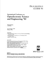 INTERNATIONAL CONFERENCE ON OPTOELECTRONIC SCIENCE AND ENGINEERING'90