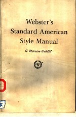 WEBSTER'S STANDARD AMERICAN STYLE MANUAL