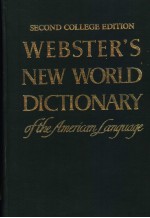 WEBSTERS NEW WORLD DICTIONARY OF THE AMERICAN FANGUAGE SECOND COLLEGE EDITION