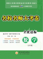 名校名师大考卷 数学 九年级