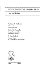 ENVIRONMENTAL PROTECTION:LAW AND POLICY