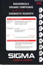 BIOCHEMICALS ORGANIC COMPOUNDS DIAGNOSTIC REAGENTS SIGMA