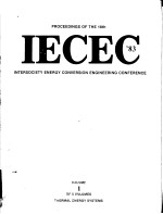 18TH INTERSOCIETY ENERGY CONVERSION ENGINEERING CONFERENCE VOLUME 1 THERMAL ENERGY SYSTEMS