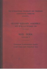 THE INTERNATIONAL TELEGRAPH AND TELEPHONE CONSULTATIVE COMMITTEE 2ND PLENARY ASSEMBLY RED BOOK VO