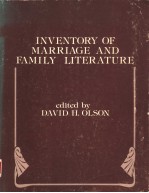 INVENTORY OF MARRIAGE AND FAMILY LITERATURE VOLUME VI