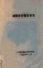 咸阳市乡镇企业志 送审稿