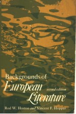 BACKGROUNDS OF EUROPEAN LITERATURE SECOND EDITION