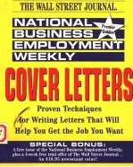 NATIONAL BUSINESS EMPLOYMENT WEEKLY COVER LETTERS